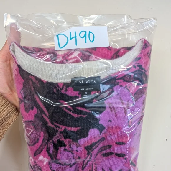 Talbots Pink Floral Cashmere Sweater - Picture 11 of 11